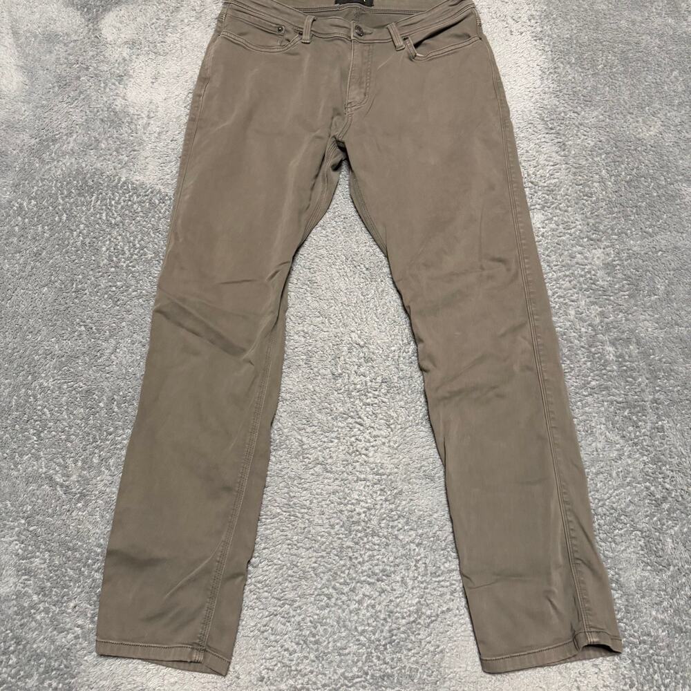 DU/ER DUER Pants Mens 34 x32 (34x30.5) Gray N2X Relaxed Taper Stretch
